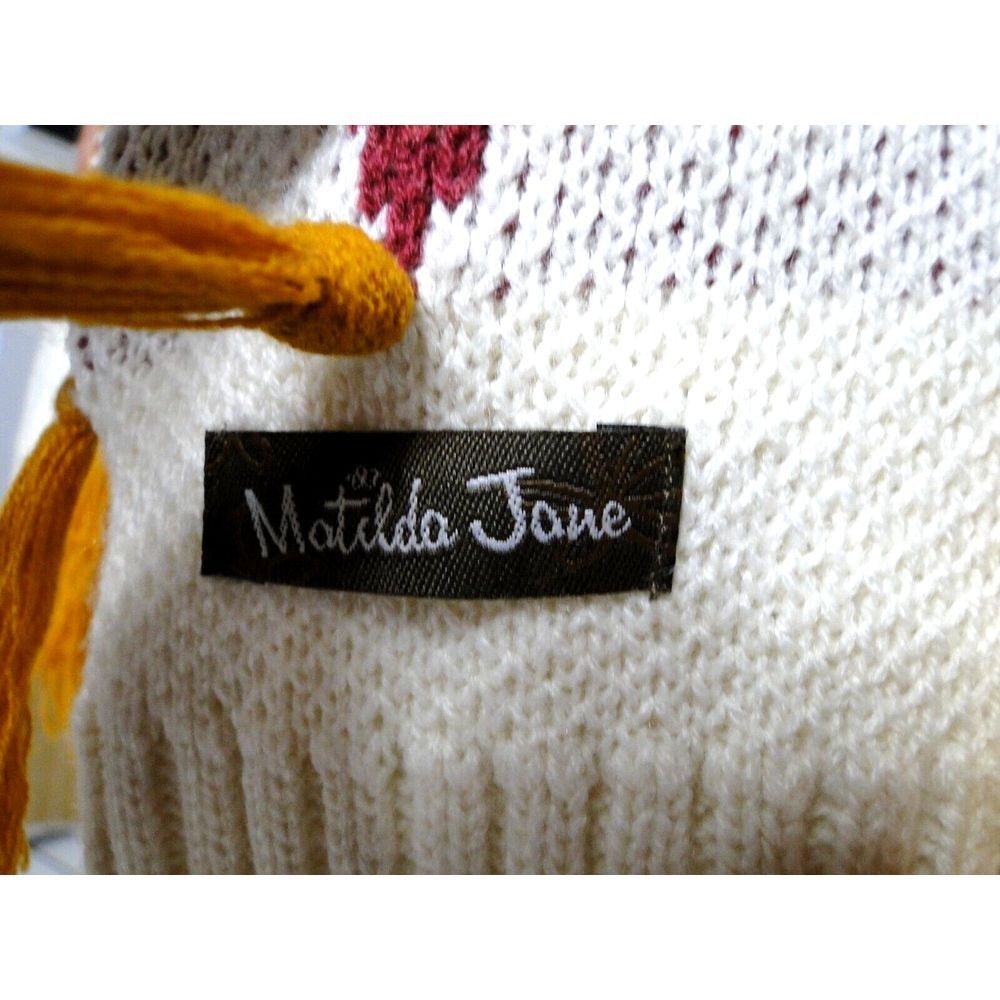 Matilda Jane Moments with You Gingersnap Tassel Open Cardigan Sweater Women's XL - Picture 3 of 7